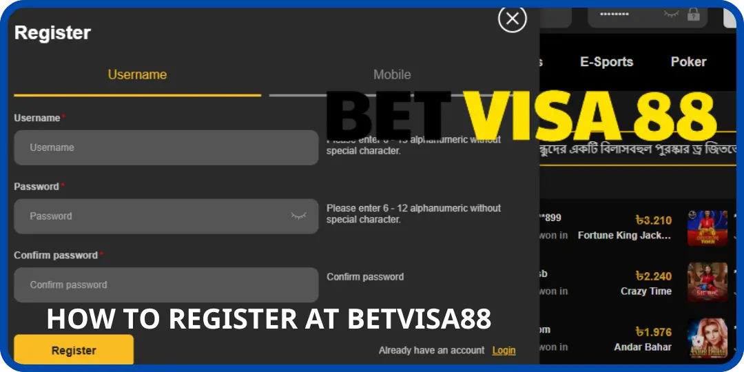 How to Register at BetVisa88
